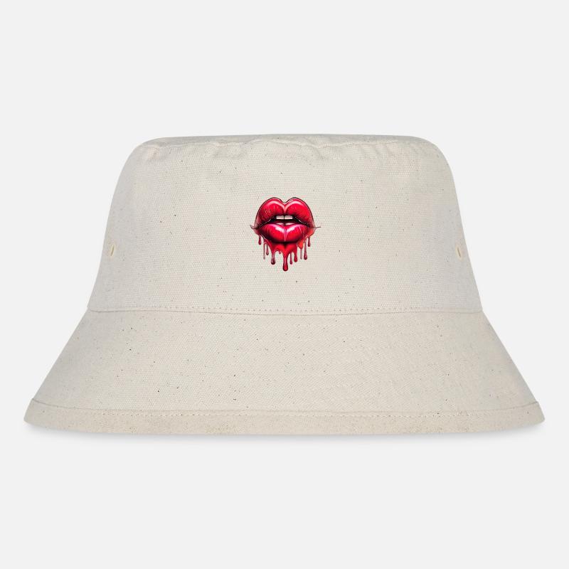 Lips - Stanley/Stella Recycled Bucket Hat - natural