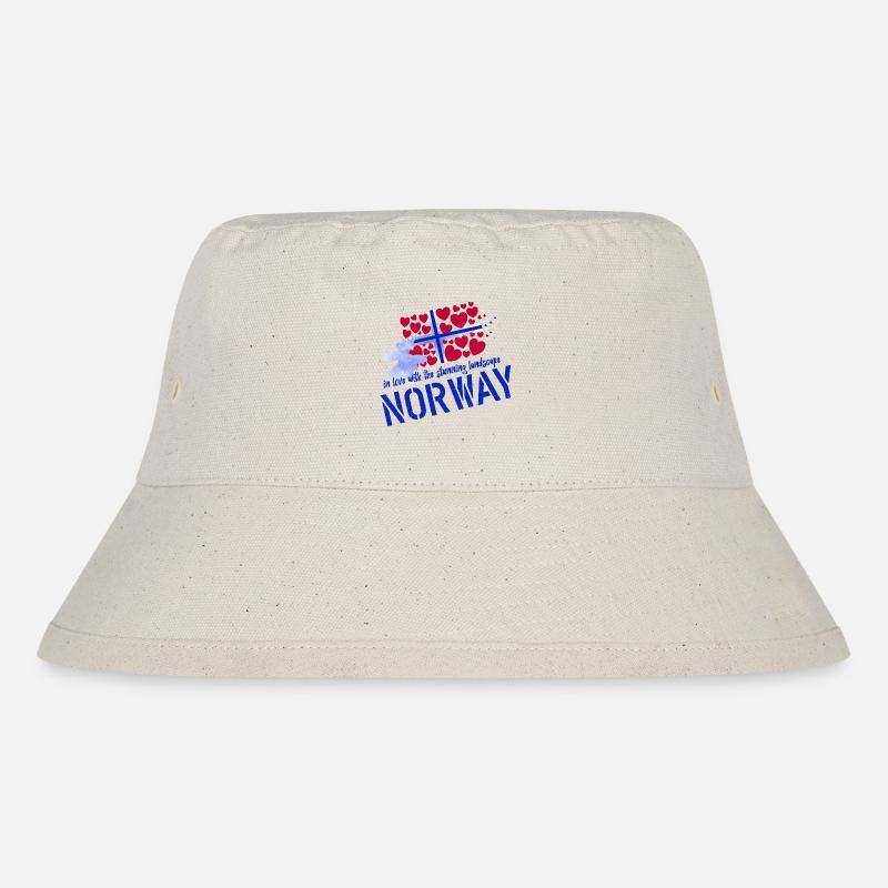 Norwegen Elche norge Norway - Stanley/Stella recycelter Bucket Hat - Naturweiß