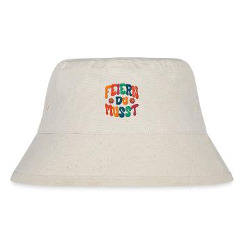 Feiern Du musst! - Stanley/Stella recycelter Bucket Hat - Naturweiß - Vorne