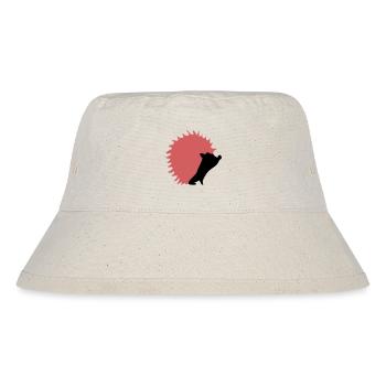Herbst Igel - Stanley/Stella recycelter Bucket Hat - Naturweiß - Vorne