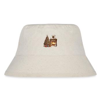 Festliche Weihnachtsdekoration mit Tannenbaum - Stanley/Stella recycelter Bucket Hat - Naturweiß - Vorne
