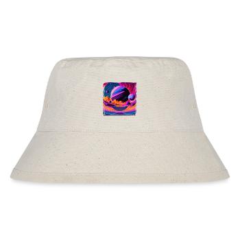 Neon Planet Landscape - Stanley/Stella Recycled Bucket Hat - natural - Front