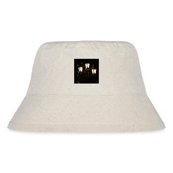 Historische Straßenlaternen Lichtspiel - Stanley/Stella recycelter Bucket Hat - Naturweiß - Vorne