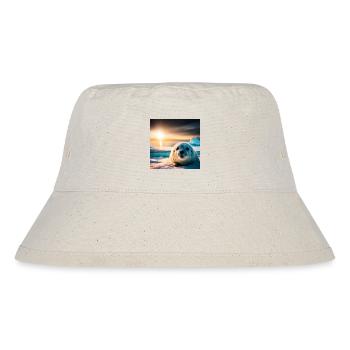 Baby-Seehund - Stanley/Stella recycelter Bucket Hat - Naturweiß - Vorne