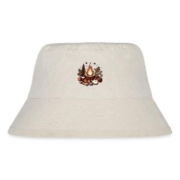 FIRE PIT WINTER CHRISTMAS SCARF TEAPOT GREEN - Stanley/Stella Recycled Bucket Hat - natural - Front