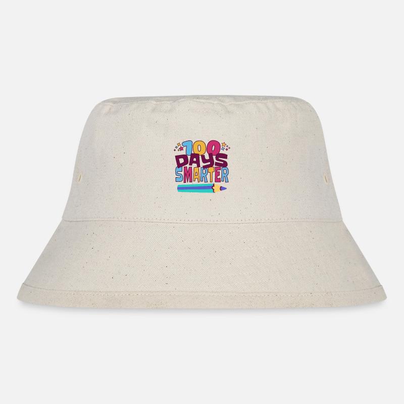 100 days smarter - Stanley/Stella Recycled Bucket Hat - natural
