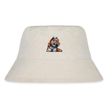 Geometric Tiger Art Print - Stanley/Stella Recycled Bucket Hat - natural - Front