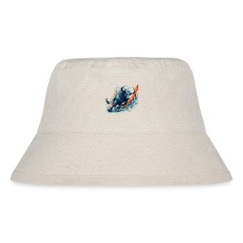 Finance Stocks Taurus Bull Wall Street Gift - Stanley/Stella Recycled Bucket Hat - natural - Front