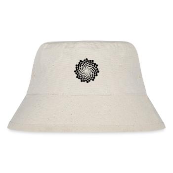 Wirbel Punkt Spirale - Stanley/Stella recycelter Bucket Hat - Naturweiß - Vorne