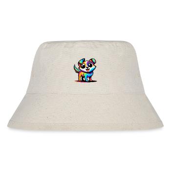 Ein lebendiger Hund im Cartoon-Stil - Stanley/Stella recycelter Bucket Hat - Naturweiß - Vorne
