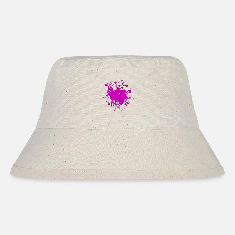 Pink.Splash - Stanley/Stella recycelter Bucket Hat - Naturweiß