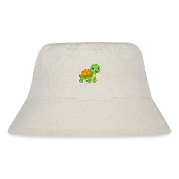 Schildkröte Niedliches Maskottchen Zeichentrickfigur Kawaii - Stanley/Stella recycelter Bucket Hat - Naturweiß - Vorne
