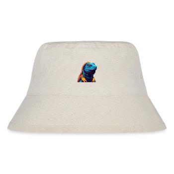 Leguan Bunte Kawaii Cartoon Figur Clipart - Stanley/Stella recycelter Bucket Hat - Naturweiß - Vorne