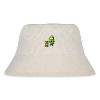 Lustiges Gurken Design - Stanley/Stella recycelter Bucket Hat - Naturweiß - Vorne
