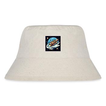 Raketenflug durchs All - Stanley/Stella recycelter Bucket Hat - Naturweiß - Vorne