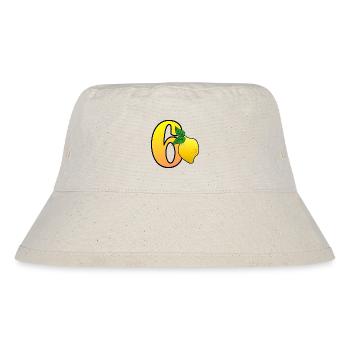 ZAHL 60. GEBURTSTAG - ZITRONE - Stanley/Stella recycelter Bucket Hat - Naturweiß - Vorne