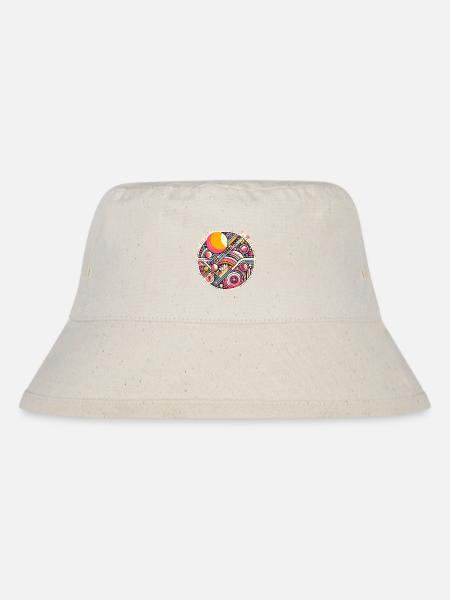 Neon Geometry — Orbit Bloom - Stanley/Stella recycelter Bucket Hat - Naturweiß