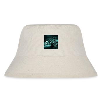 Schlange, Menschenschädel, dunkle landschaften - Stanley/Stella recycelter Bucket Hat - Naturweiß - Vorne