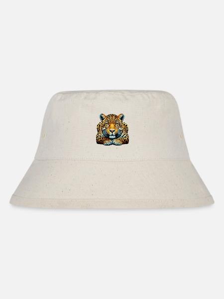 Leopard - Stanley/Stella recycelter Bucket Hat - Naturweiß
