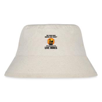 Elektriker Halloween Lebendige Drähte Dunkle Häuser Humor - Stanley/Stella recycelter Bucket Hat - Naturweiß - Vorne