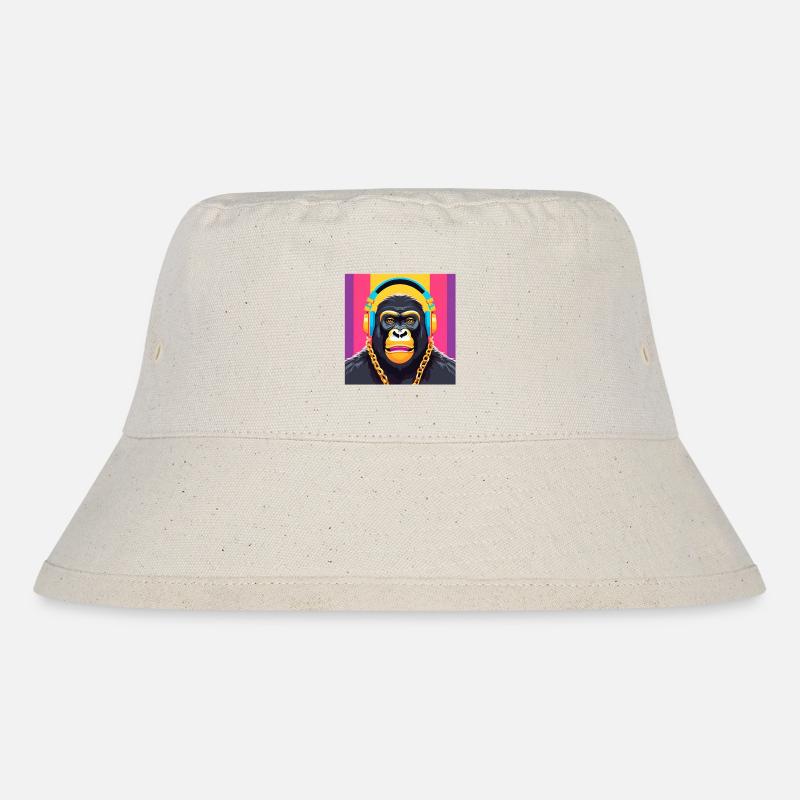 gorilla, primate, monkey - Stanley/Stella Recycled Bucket Hat - natural