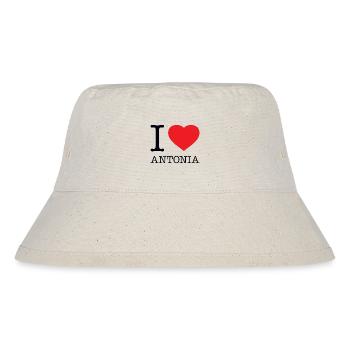 I LOVE ANTONIA - Stanley/Stella recycelter Bucket Hat - Naturweiß - Vorne