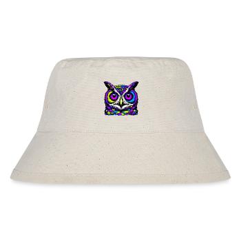 Eule - Stanley/Stella recycelter Bucket Hat - Naturweiß - Vorne