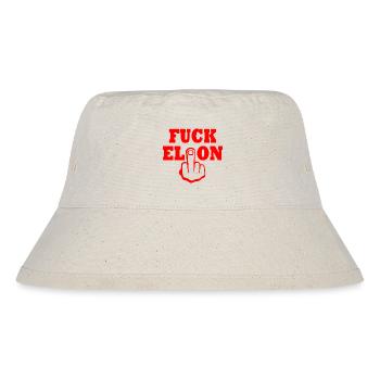 Fuck elon - Stanley/Stella recycelter Bucket Hat - Naturweiß - Vorne