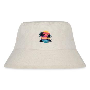 Summer Beach Sea Palm Trees Vacation Summer Time - Stanley/Stella Recycled Bucket Hat - natural - Front