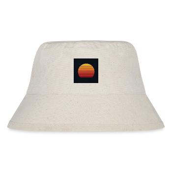 Design rétro coucher de soleil - Bob recyclé Stanley/Stella - blanc naturel - Devant