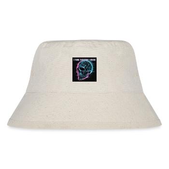 Cyberpunk Neon Totenschädel - Stanley/Stella recycelter Bucket Hat - Naturweiß - Vorne