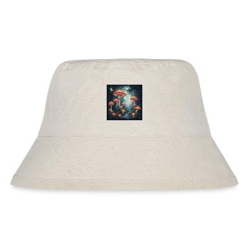 Mushroom Forest - Stanley/Stella recycelter Bucket Hat - Naturweiß - Vorne