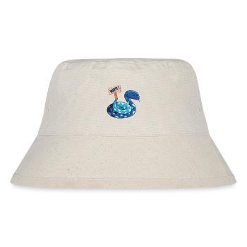 LUSTIGES WORTSPIEL WARTEN SCHLANGE - Stanley/Stella recycelter Bucket Hat - Naturweiß - Vorne