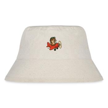 Abenteuerlicher Otter im Flugzeug - Stanley/Stella recycelter Bucket Hat - Naturweiß - Vorne