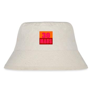 30. Geburtstag Maus - Stanley/Stella recycelter Bucket Hat - Naturweiß - Vorne
