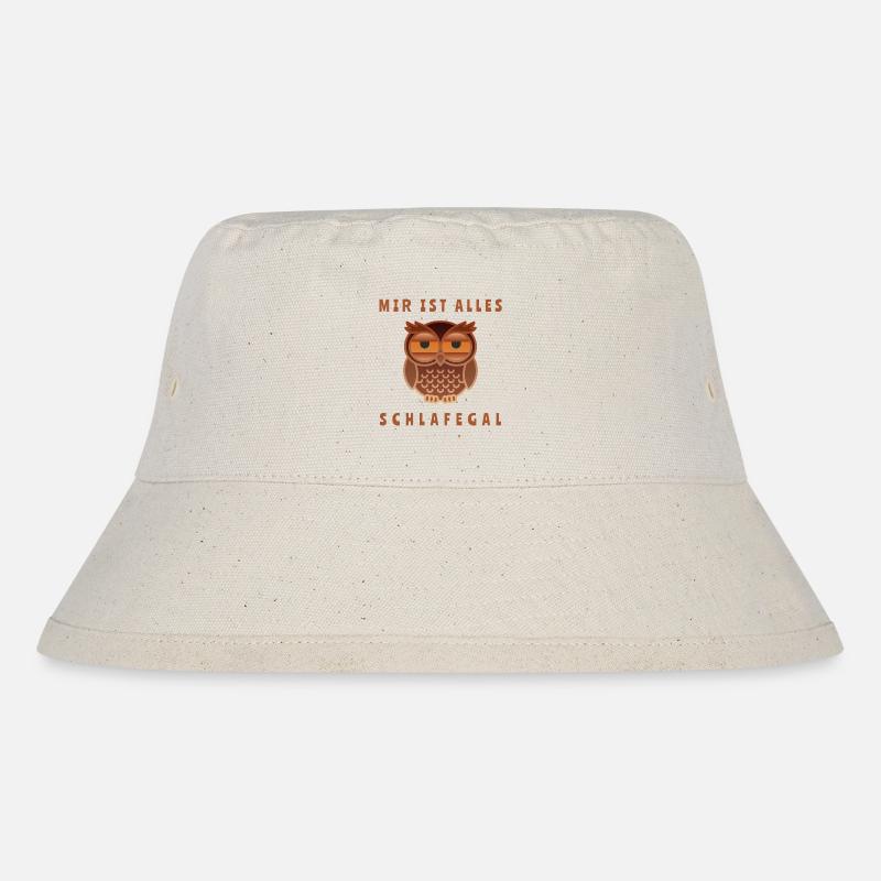 Humorvolle Eule mit Textmotiv - Stanley/Stella recycelter Bucket Hat - Naturweiß