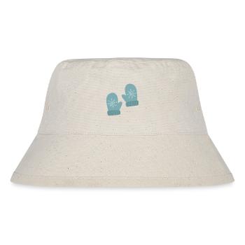 Winter Fäustlinge Schneeflocke Design - Stanley/Stella recycelter Bucket Hat - Naturweiß - Vorne