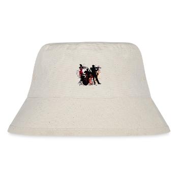 Bandensilhouette Farbexplosion - Stanley/Stella recycelter Bucket Hat - Naturweiß - Vorne