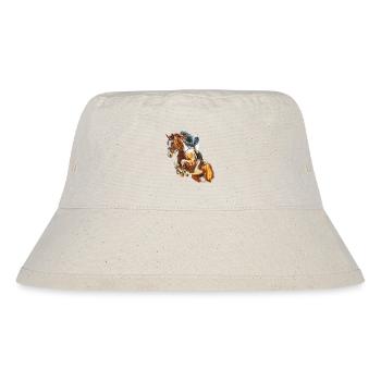 Galloping rider in leap - Stanley/Stella Recycled Bucket Hat - natural - Front