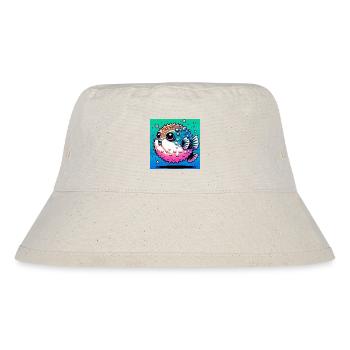 Kugelfisch - Stanley/Stella recycelter Bucket Hat - Naturweiß - Vorne