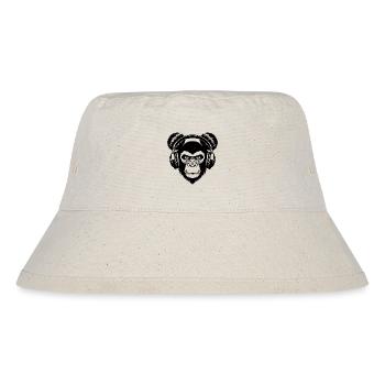 Skateboard Monkey Crew Rhythm Headphones Street Shirt - Stanley/Stella Recycled Bucket Hat - natural - Front