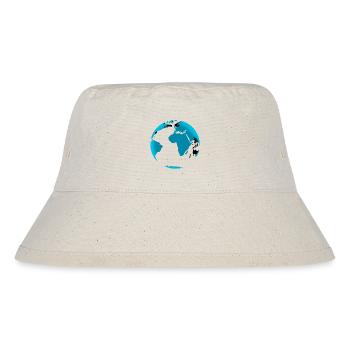 Blue Globe Neon Black - Stanley/Stella Recycled Bucket Hat - natural - Front
