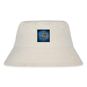 Steampunk-Auge mit Zahnrädern - Stanley/Stella recycelter Bucket Hat - Naturweiß - Vorne