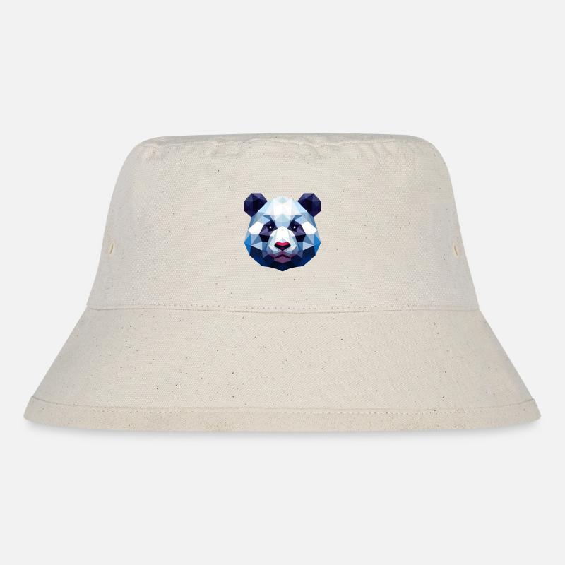 Panda Lowpoly - Stanley/Stella Recycled Bucket Hat - natural