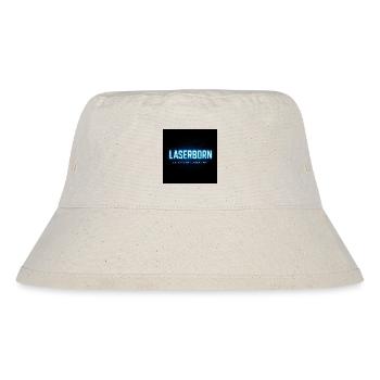 LaserBorn Neon Tech Print - Bob recyclé Stanley/Stella - blanc naturel - Devant