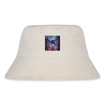 Neondrache über Neonstadt - Stanley/Stella recycelter Bucket Hat - Naturweiß - Vorne