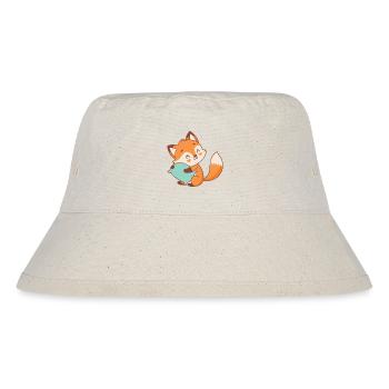 Pastell Kuscheliger Fuchs - Stanley/Stella recycelter Bucket Hat - Naturweiß - Vorne