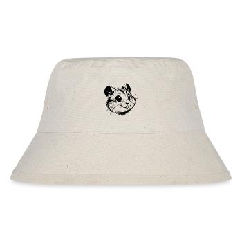 Knuffiger Hamster mit fröhlichen lebhaften Augen - Stanley/Stella recycelter Bucket Hat - Naturweiß - Vorne