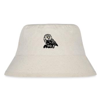 Steinkauz Eule - Stanley/Stella recycelter Bucket Hat - Naturweiß - Vorne