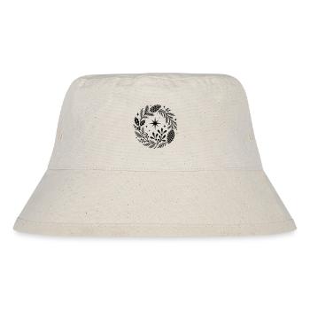 Mystic Yule Kranz - Misteln, Tanne und Zapfen - Stanley/Stella recycelter Bucket Hat - Naturweiß - Vorne